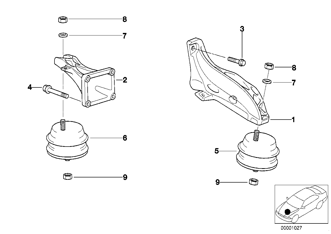 BMW Gummilager E36 11811139883