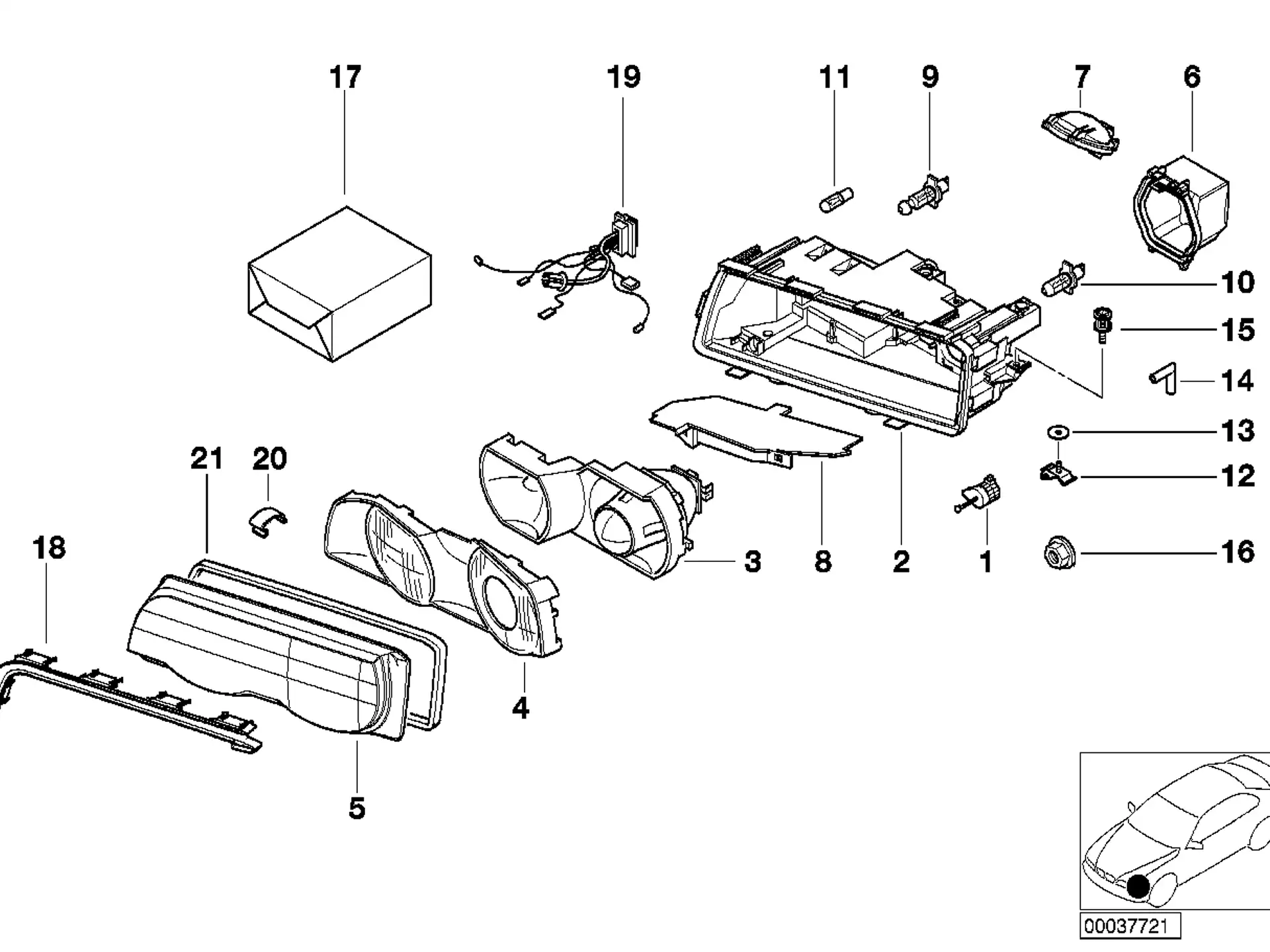 BMW Abdeckung Abblendlicht E38 E83 63128381326