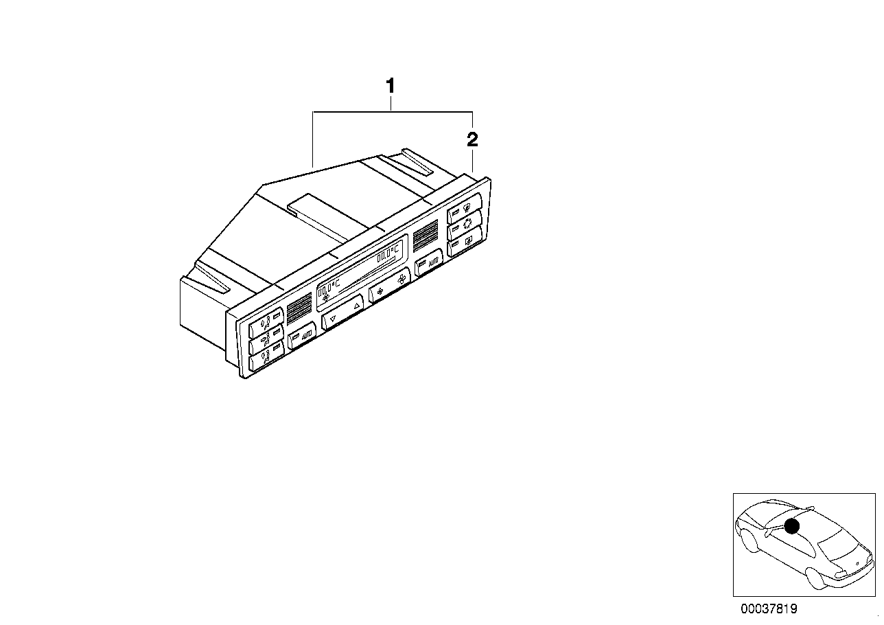 BMW Bedienteil Klimaautomatik AUC E46 64116956319 - 3er E46