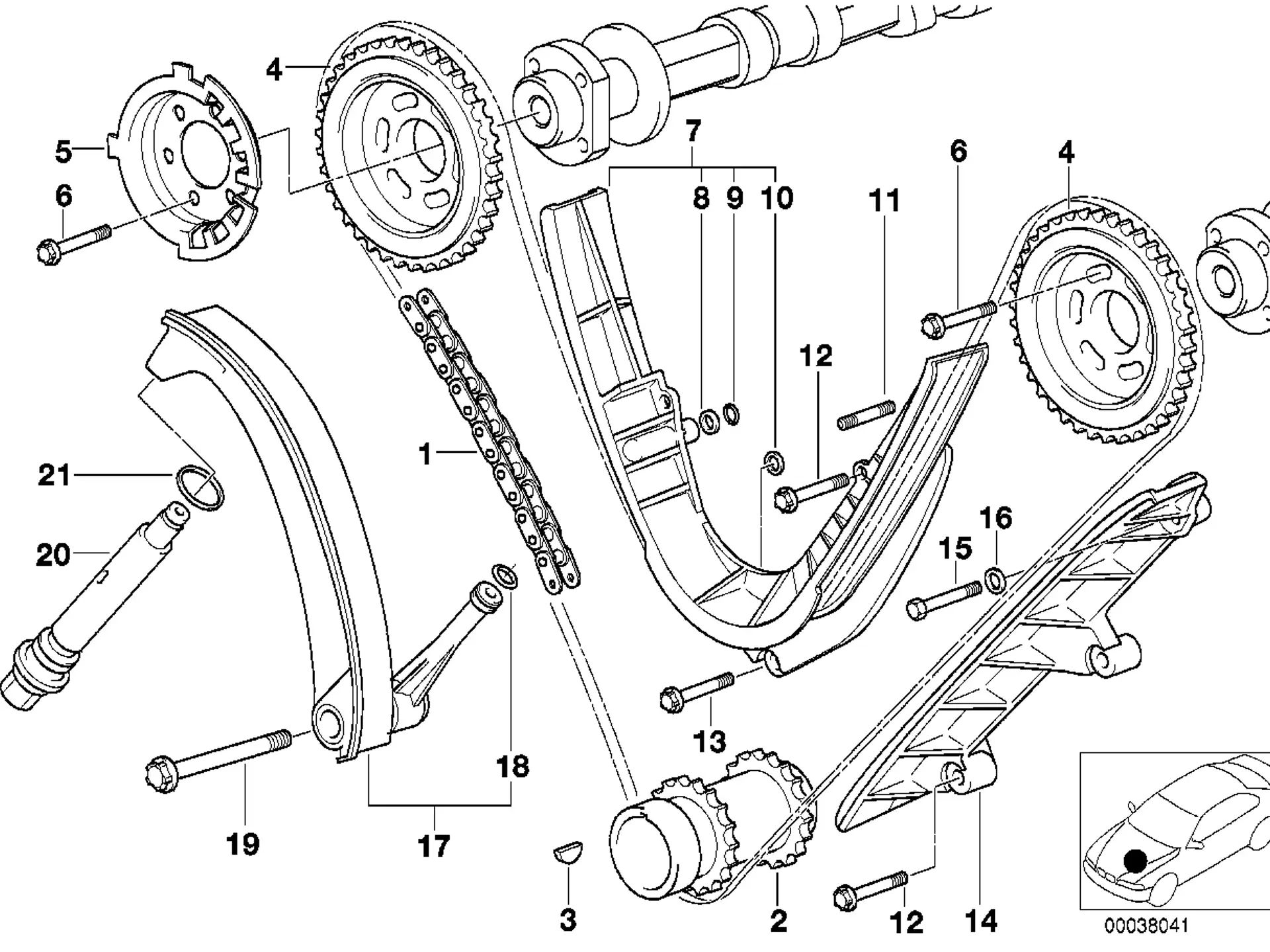 BMW Steuerkette E31 E38 E39 E53 11311741746