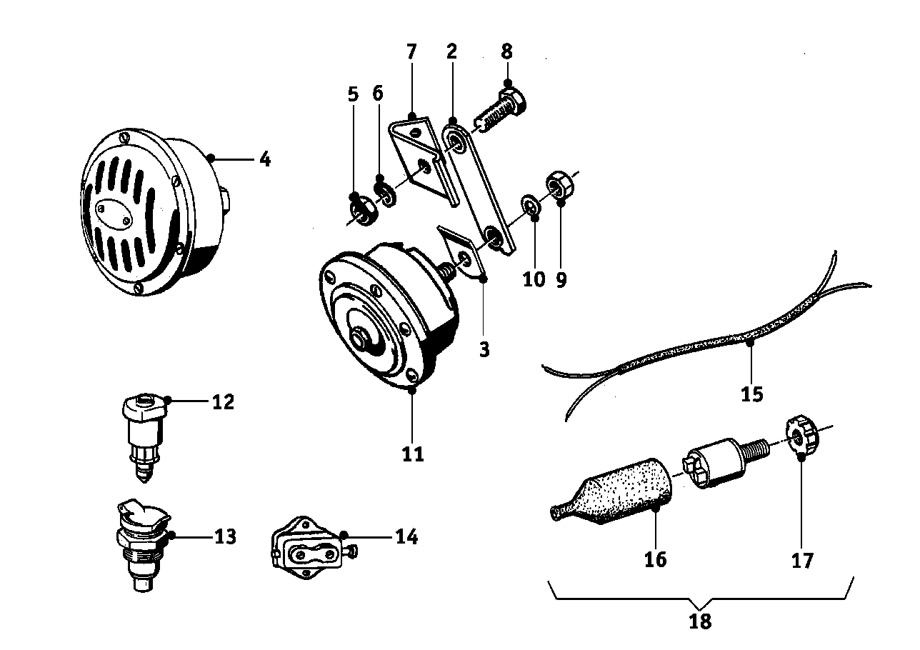 BMW Bremslichtschalter R50 R60 R75 R90 R90S R69 61311351662