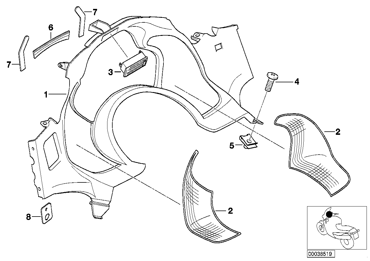 BMW Abdeckung Instrumente 46632347318 - Bildposition 01
