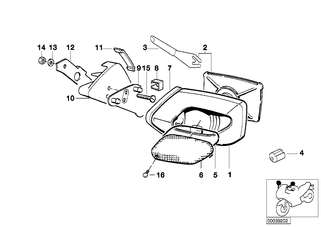 BMW Klammer 46632307643 - 89V1, 89V2 /