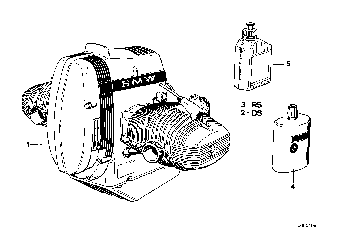 BMW Dichtungssatz Motor R60 R75 R90 R90S 11001338421 - Bildpositi