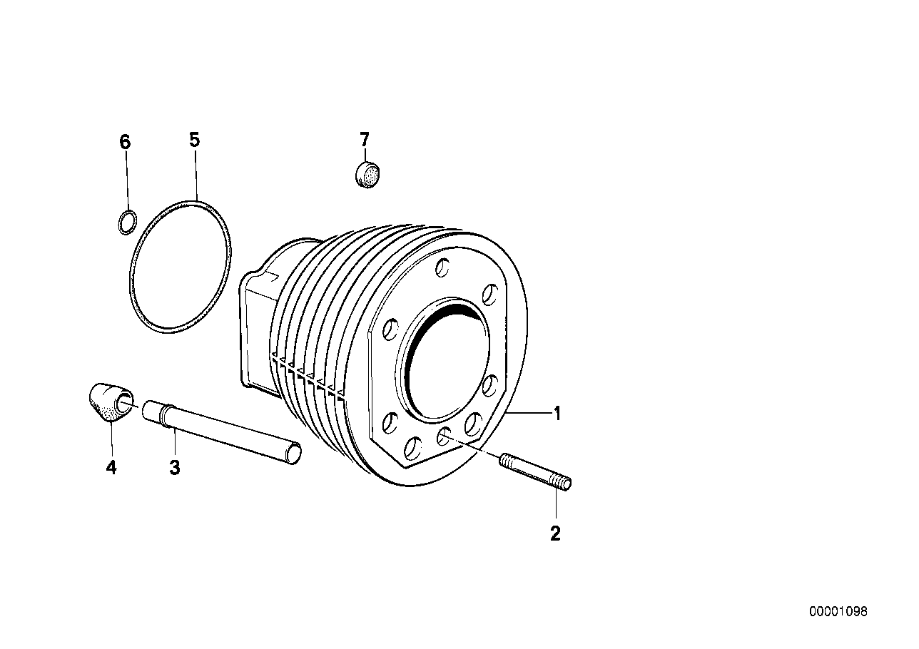 BMW Gummistopfen R45 R45T R65 R65T A10 11121337818 - Bildposition