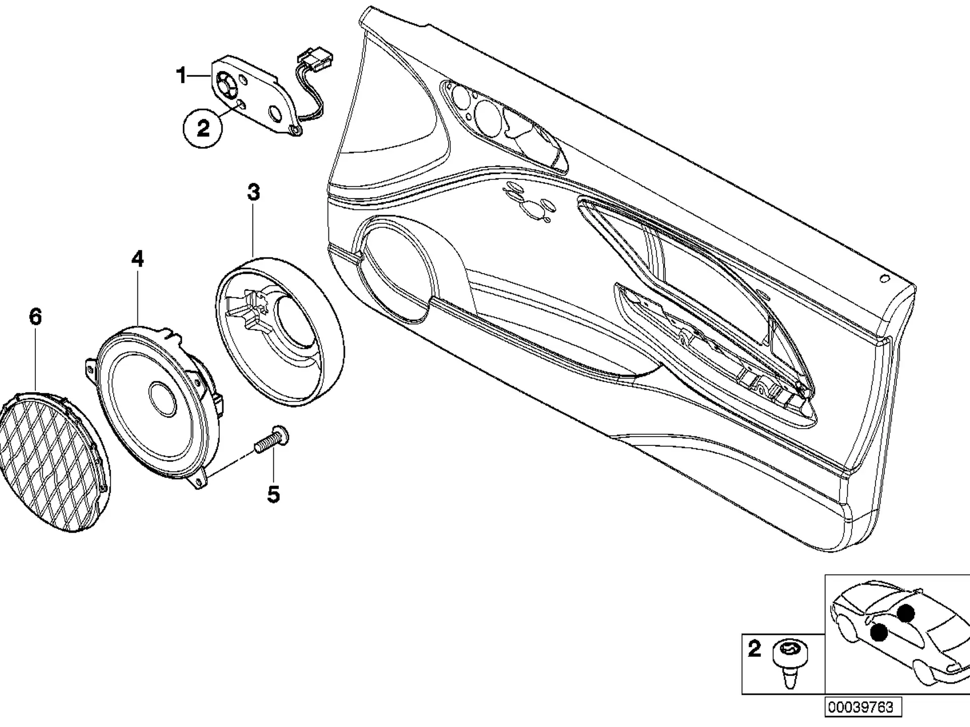 BMW Tieftonlautsprecher Hifi System E46 65138368238