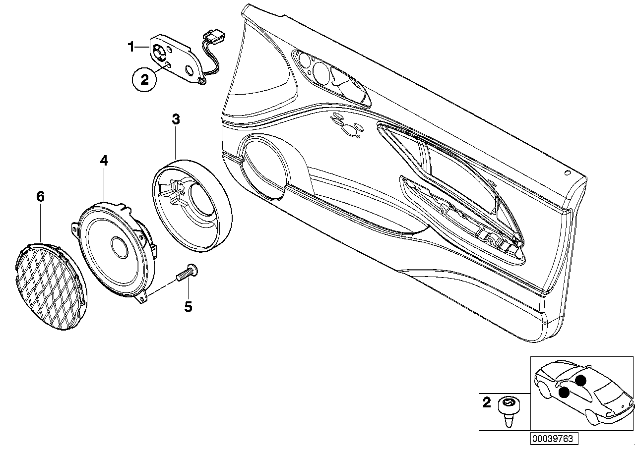 BMW Tieftonlautsprecher Hifi System E46 65138368238 - 3er E46