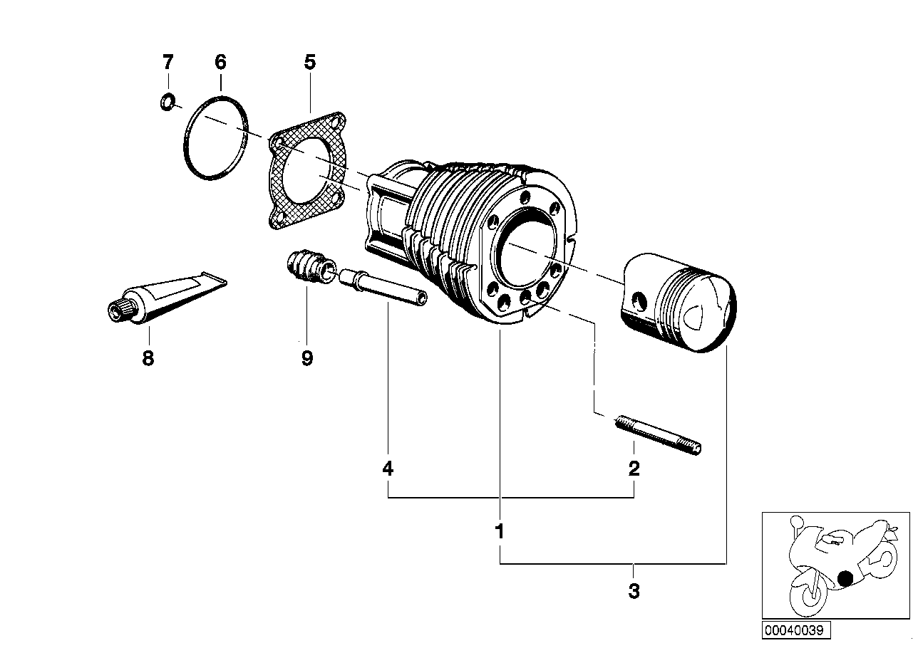 BMW Verbundzylinder R90 11111263891
