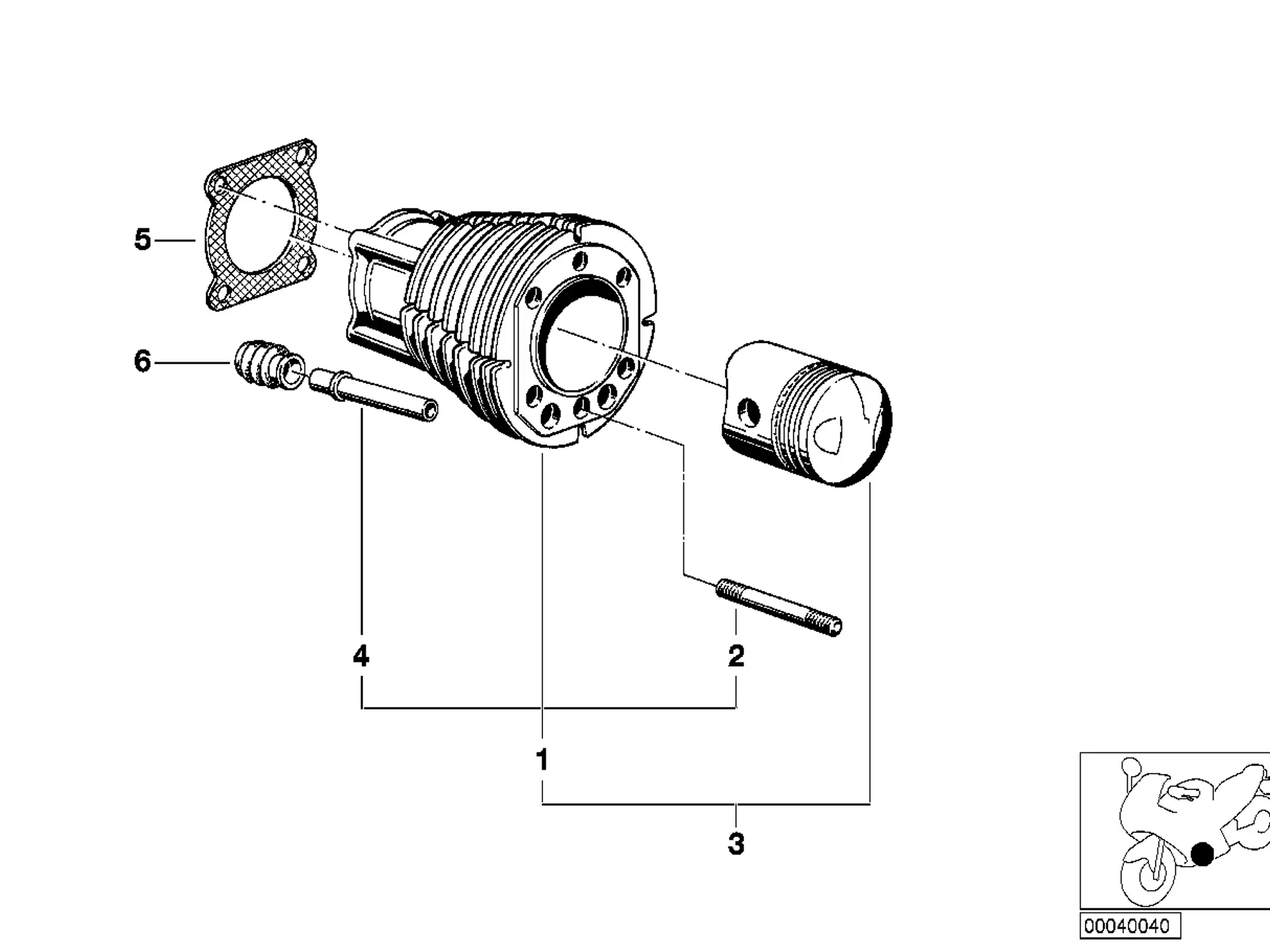 BMW Dichtung R50 R60 R75 R90 R90S 11111255001
