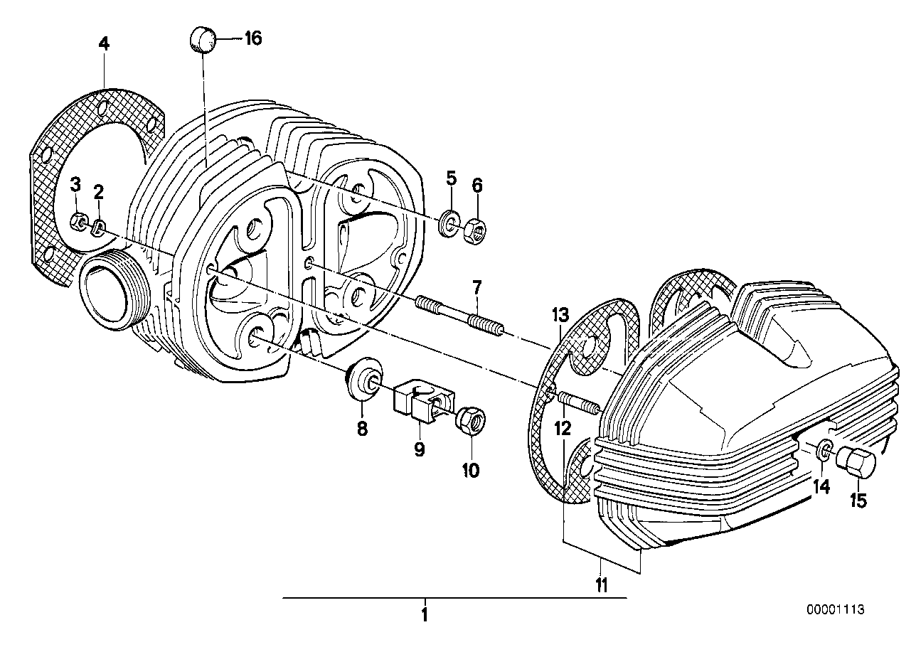 BMW Zylinderkopf rechts R65 R65T 11121338184