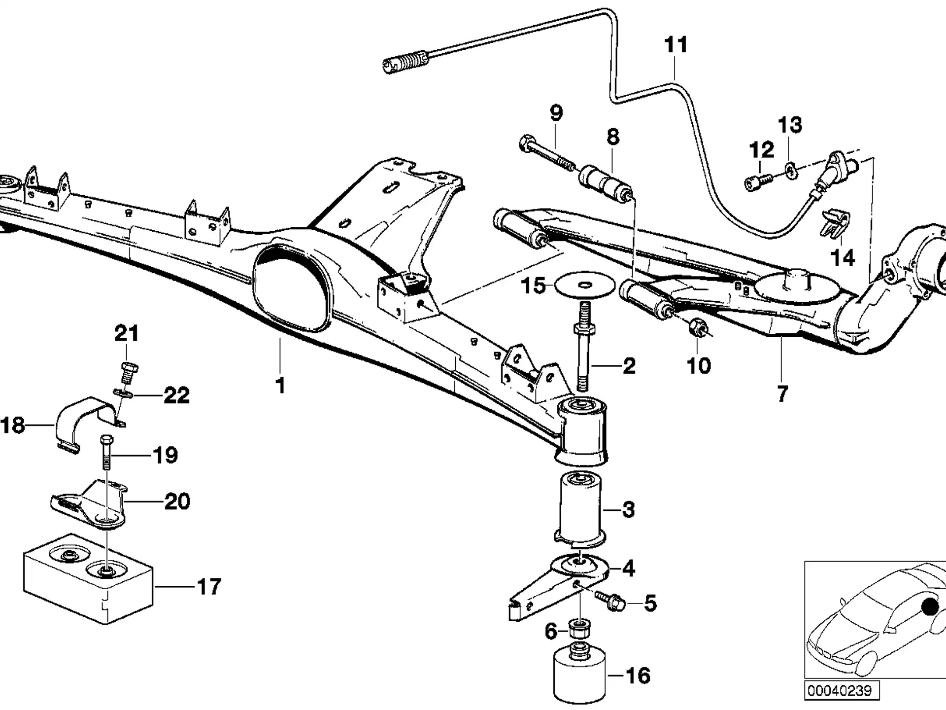 BMW Satz Gummilager E12 E21 E23 E24 E28 E30 E36 33329061945