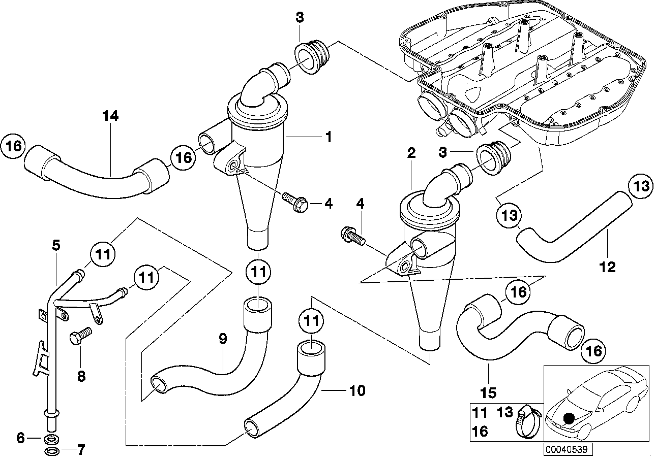 BMW Dichtung E39 E52 11151406790 - 5er E39, Z8 E52