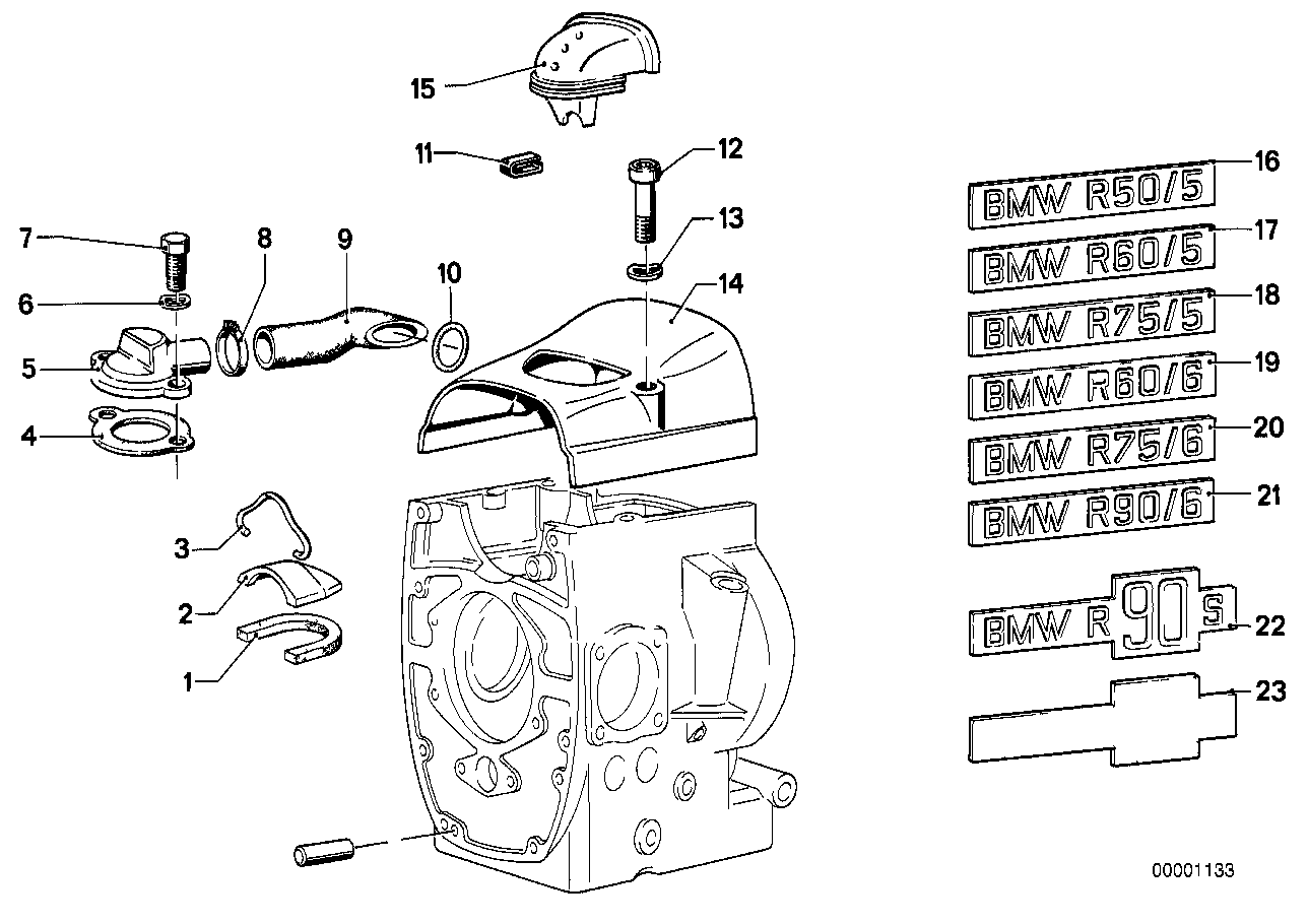 BMW Typenschild R75 51141257535