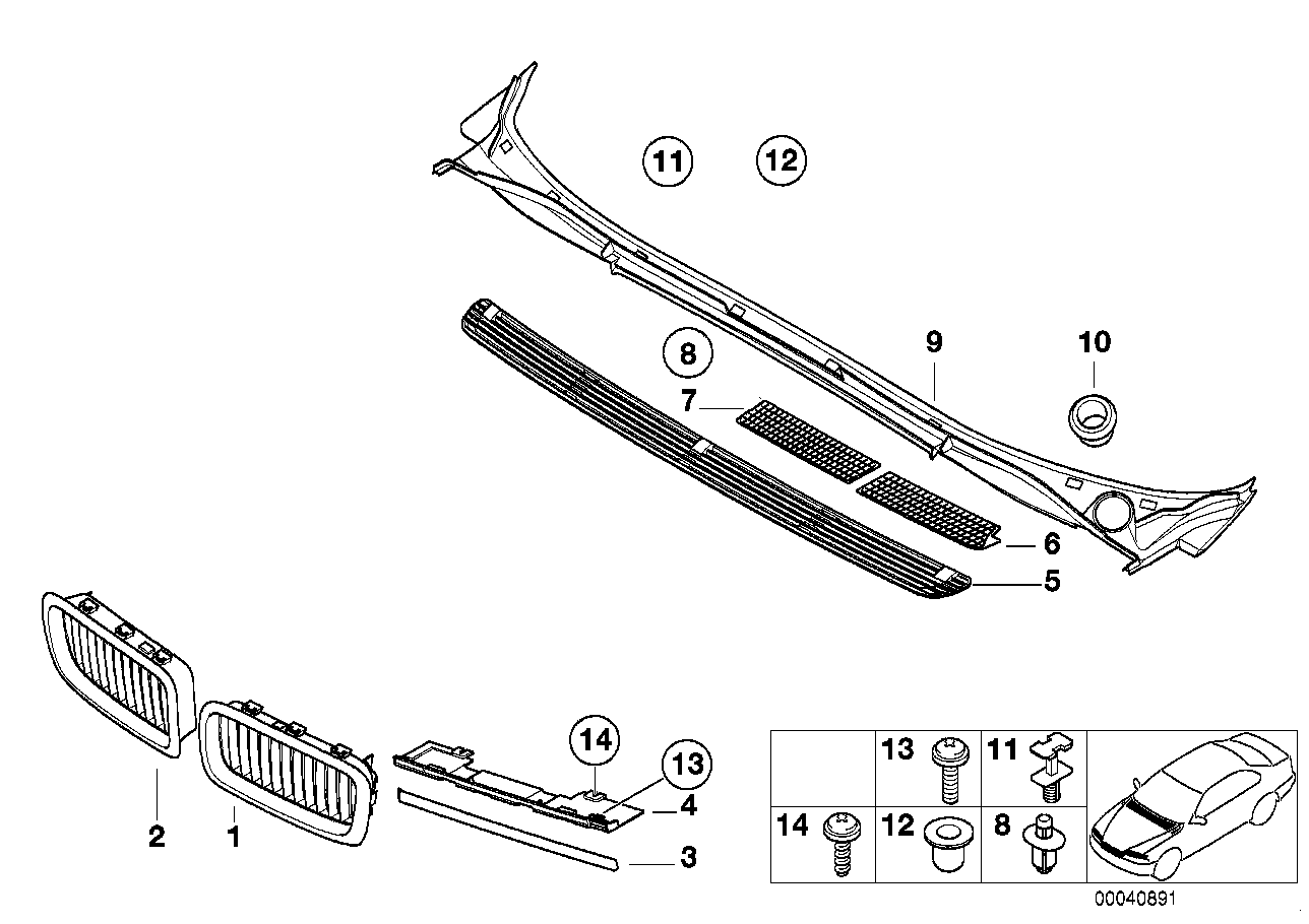BMW Trägerplatte links E38 51138157937