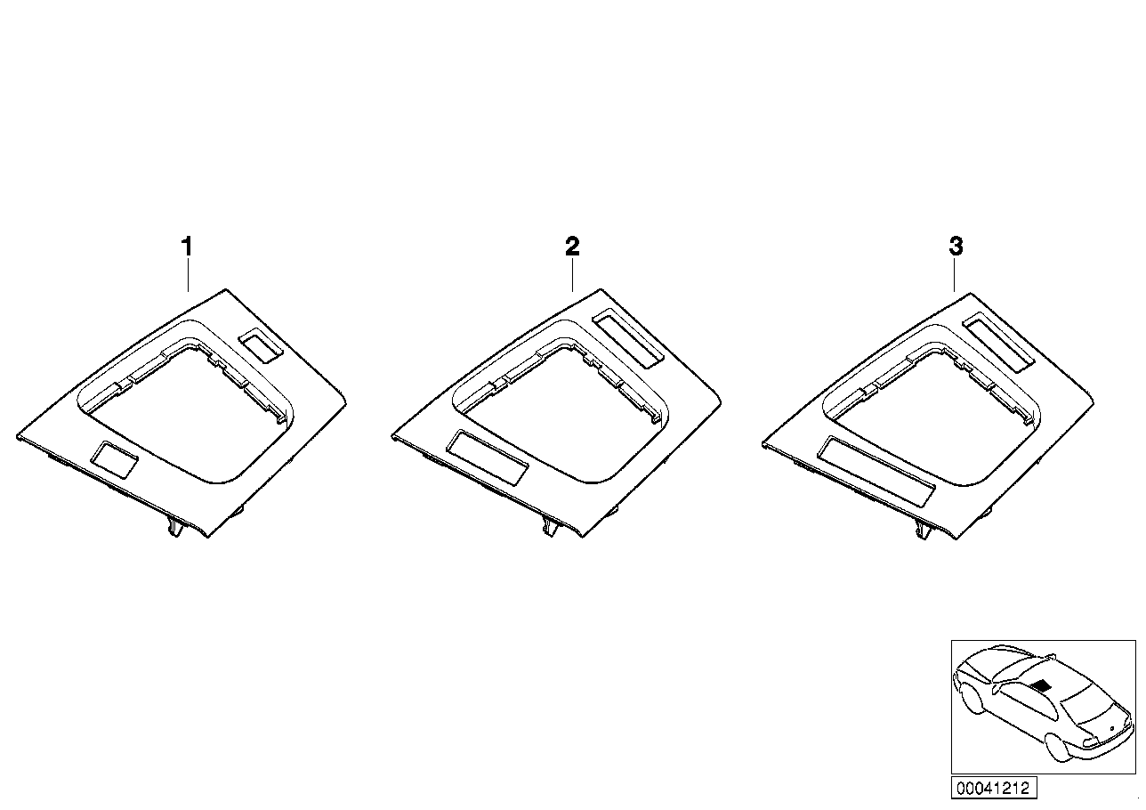 BMW Boden Ablegefach grundiert 51167904021 - Bildposition 01