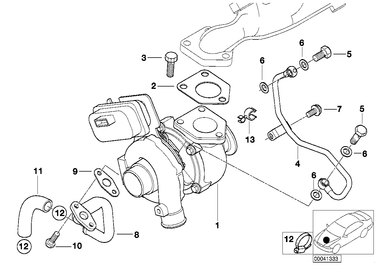BMW Ölleitung E38 11422249836