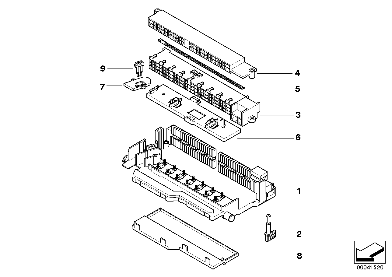 BMW Sicherungsträger oben E46 E83 61138364532 - Bildposition 03