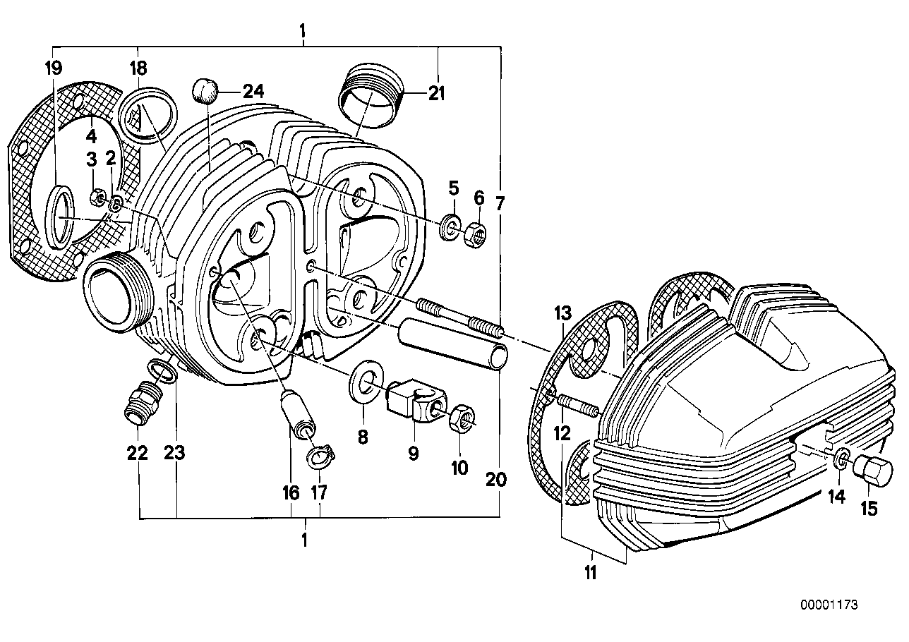 BMW Deckeldichtung R50 R60 R75 R90 R90S R45 R45T R65 R65T A10 R24 R25 R26 R27 R51 R67 11121338426