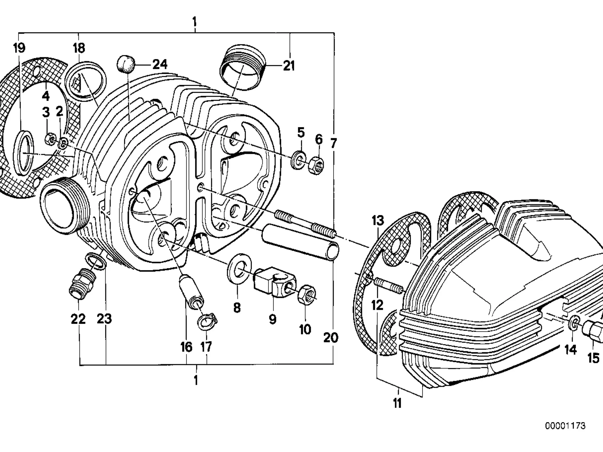 BMW Deckeldichtung R50 R60 R75 R90 R90S R45 R45T R65 R65T A10 R24 R25 R26 R27 R51 R67 11121338426