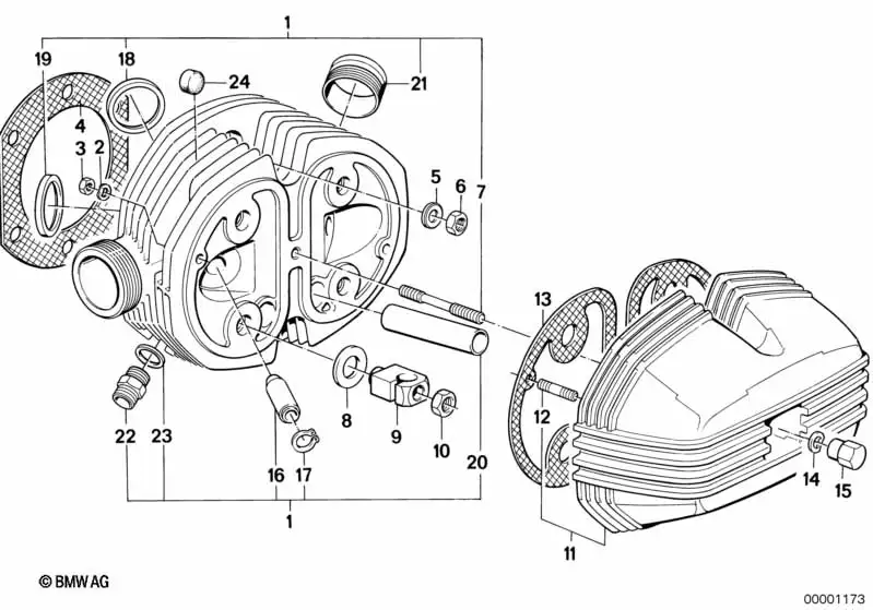 BMW Zylinderkopfhaube schwarz links 11121262248 - Bildposition 11