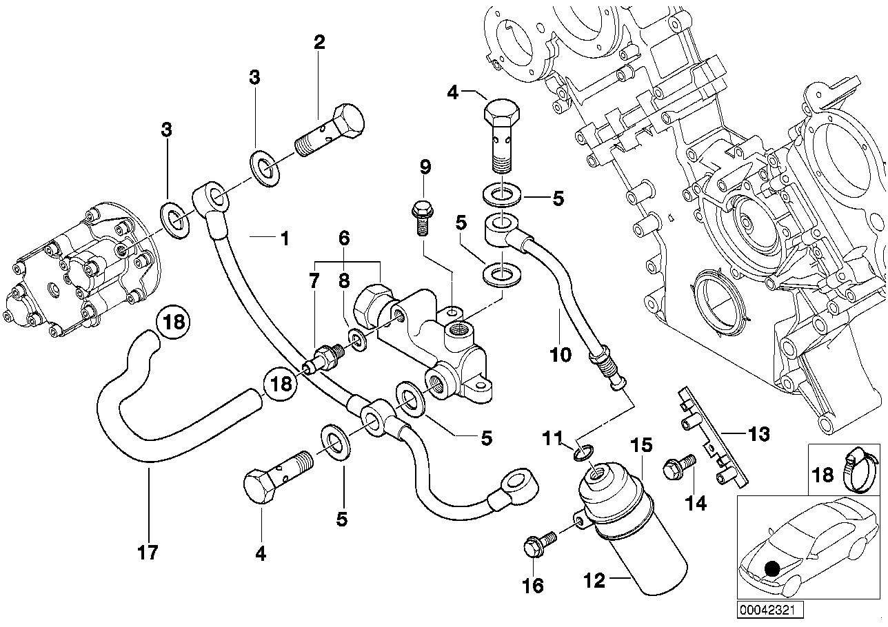 BMW Verbindungsleitung E39 E52 11361407472