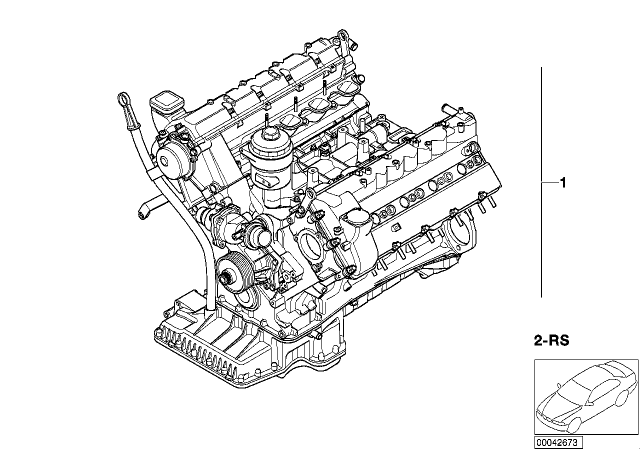 BMW Austausch Triebwerk 398d1 / 398d1 / E38 11007781488