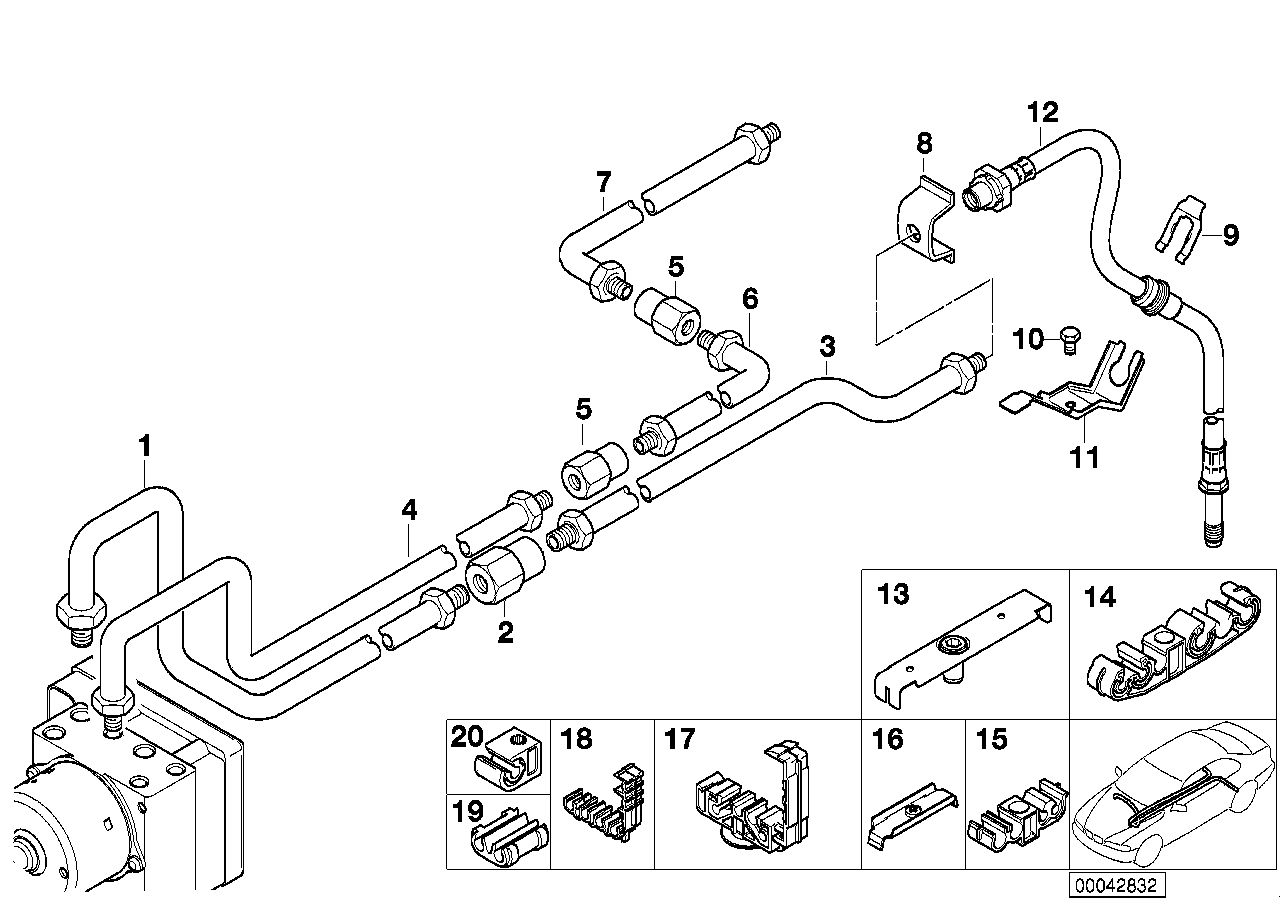 BMW Rohrleitung E46 34326754861 - 3er E46