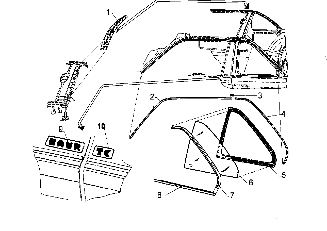 BMW Regenleiste links E30 51130006323
