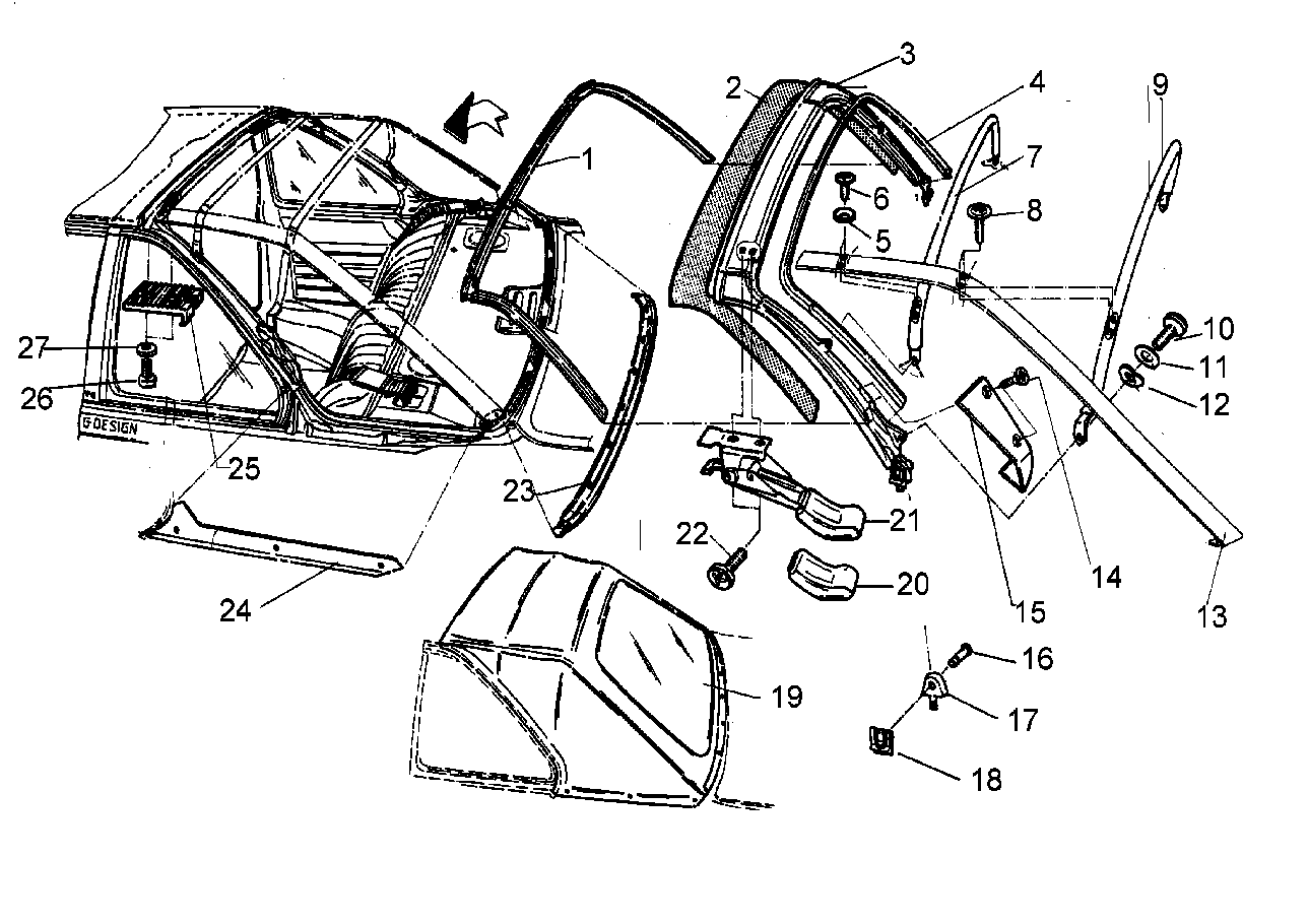 BMW Verdeckbezug 54310006434 - Bildposition 19