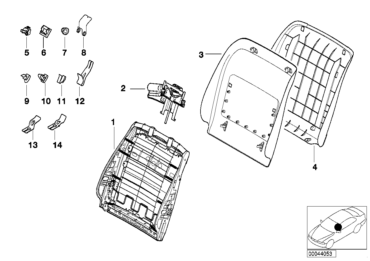 BMW Klammer Verkleidung oben E38 E39 52108261641