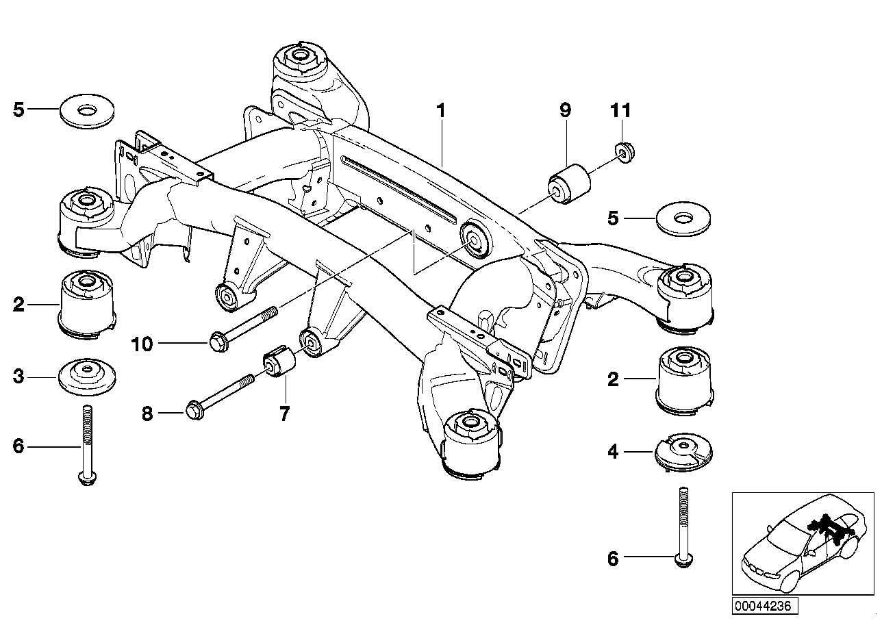 BMW Anschlagscheibe hinten E53 33316770458