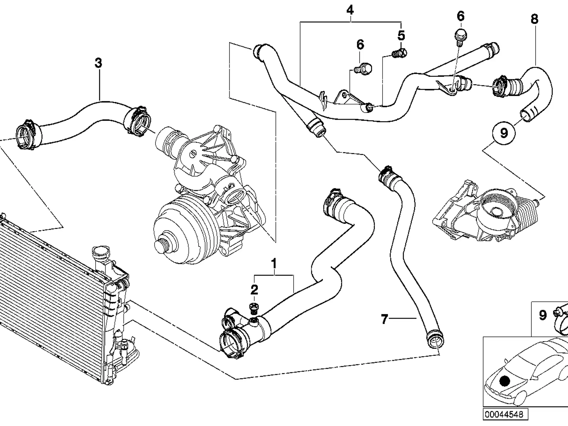 BMW Wasserschlauch E46 11537787176