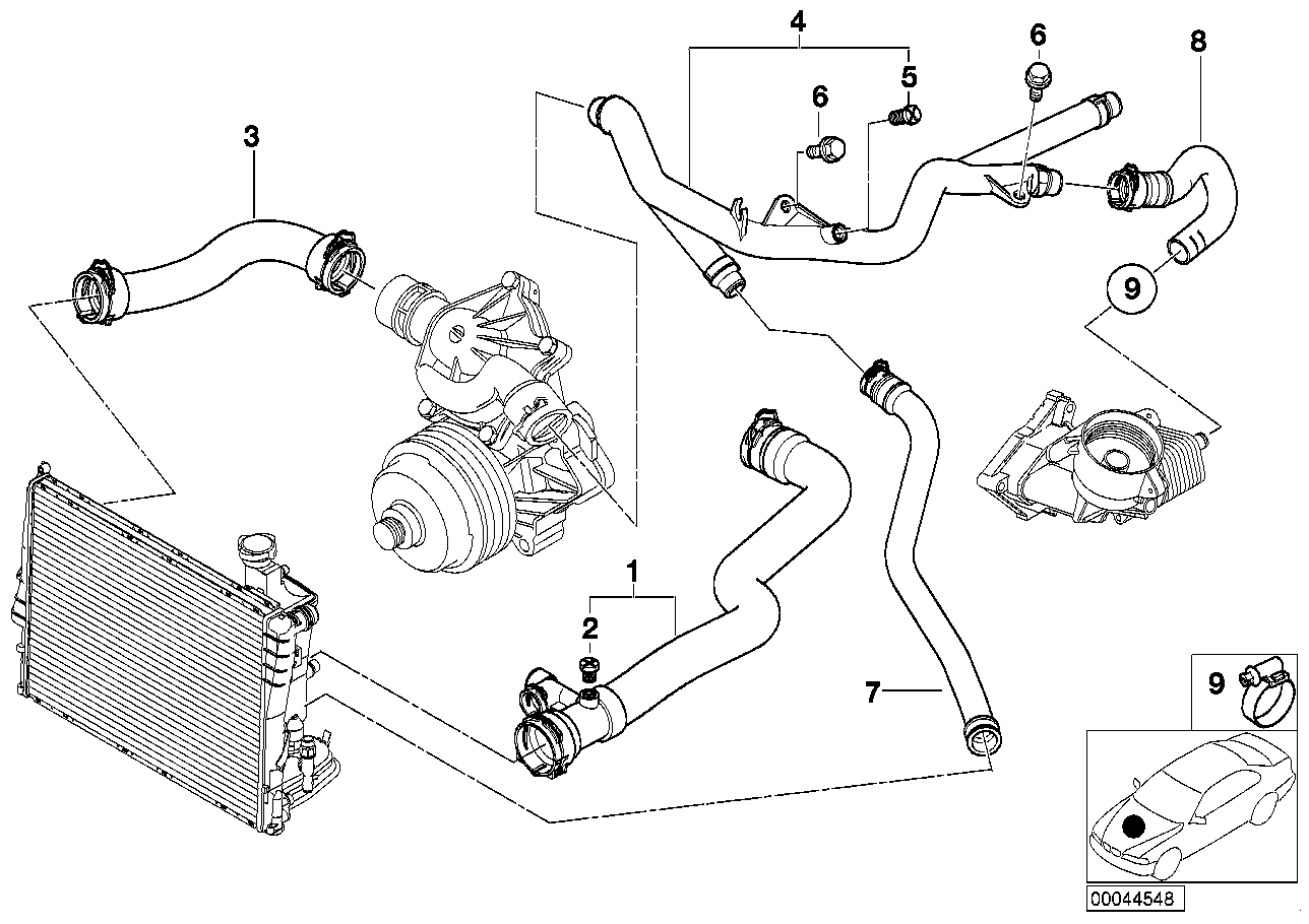BMW Wasserschlauch E46 11537787720