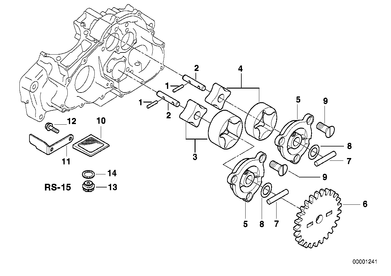 BMW Ölpumpendeckel K15 R13 11412343106
