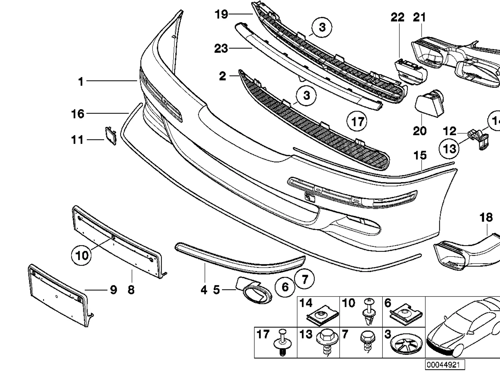 BMW Aufnahme links E39 51118159361