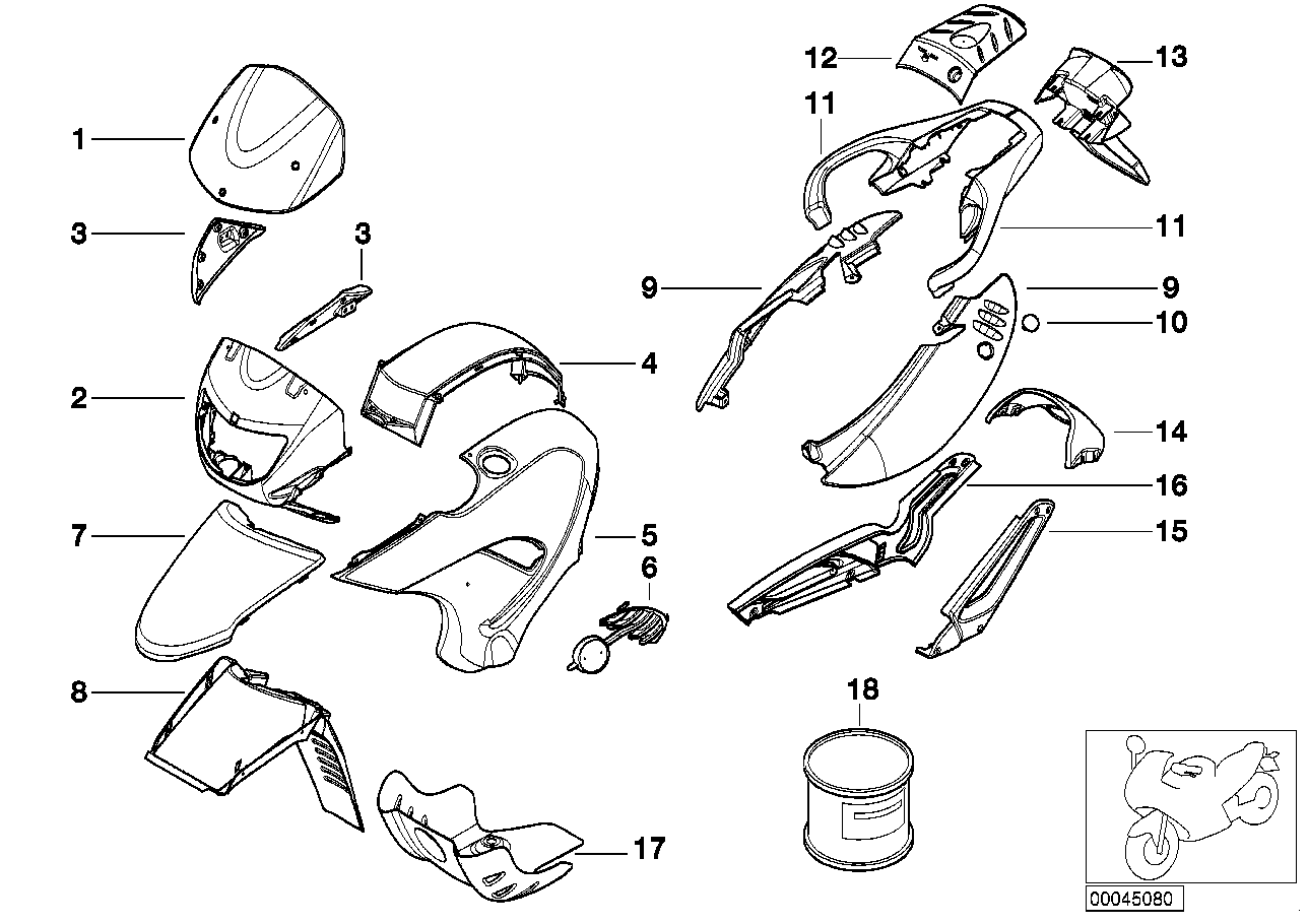 BMW Blende links R13 46632345733 - Bildposition 03