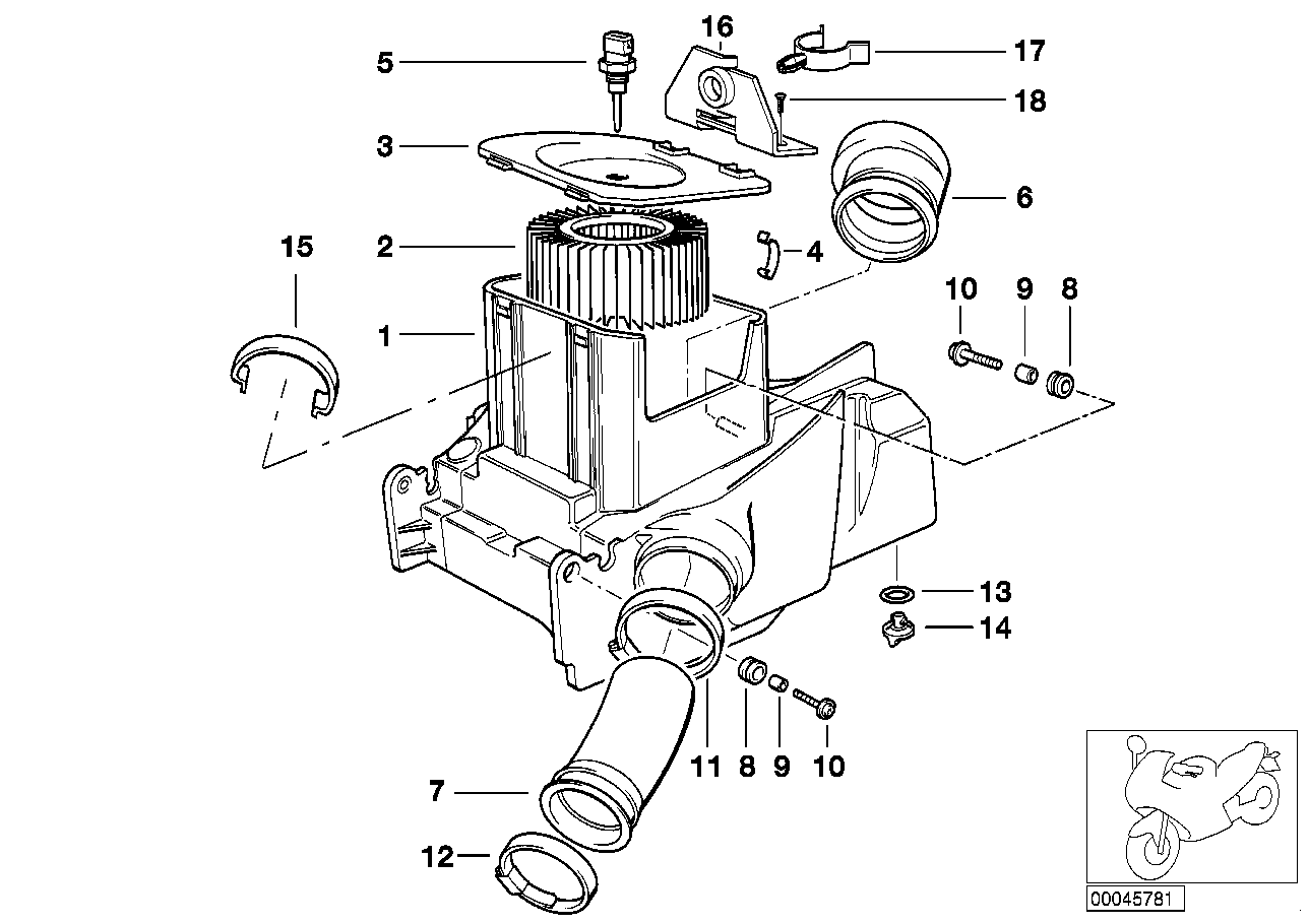 BMW Ansauglufttemperatursensor A61 K30 K41 R21 R21A R22 R28 13621