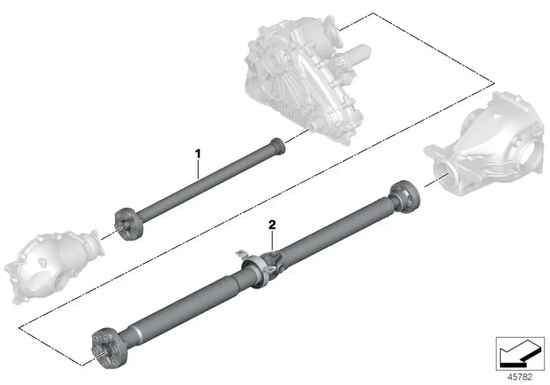 BMW Gelenkwelle hinten E53 26107549305 - X5 E53