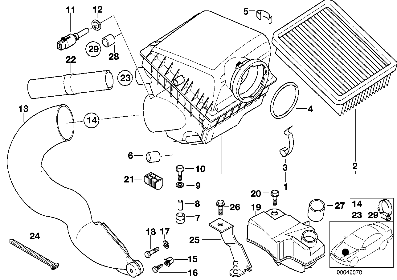 BMW Luftkanal E39 13711437631 - 5er E39