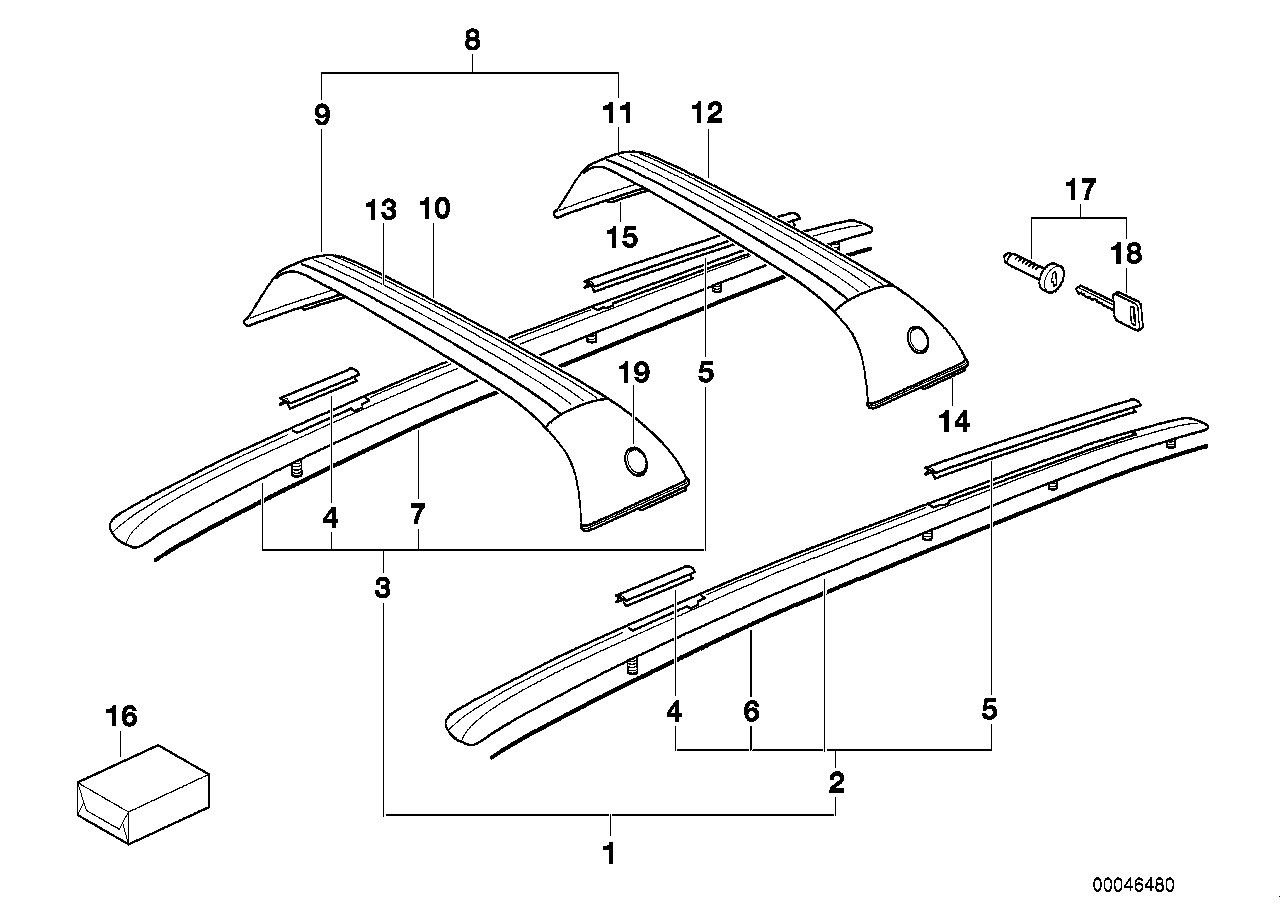 BMW Satz Querträger E34 82129401648