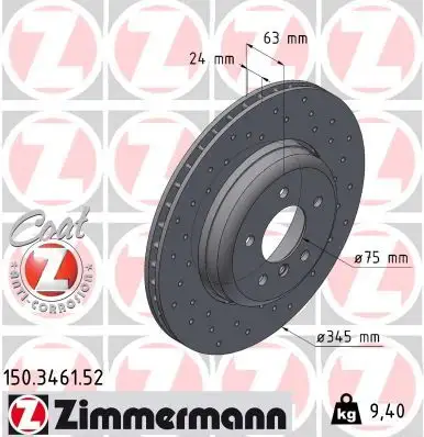 ZIMMERMANN Bremsscheibe 4250238767732