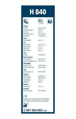 BOSCH Wischblatt IBOH3397004802