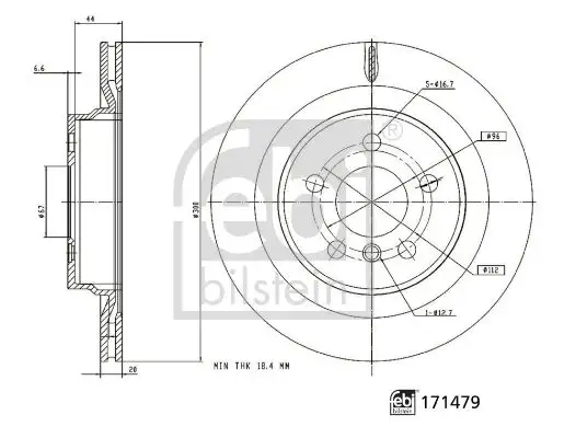 FEBI BILSTEIN Bremsscheibe IFEN171479