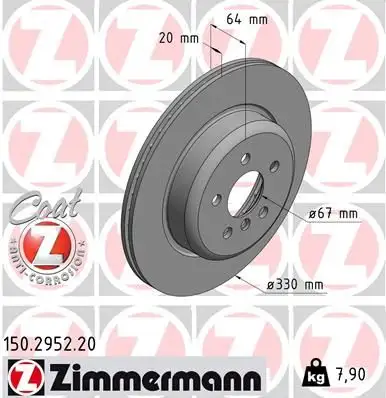 ZIMMERMANN Bremsscheibe IZIN150295220