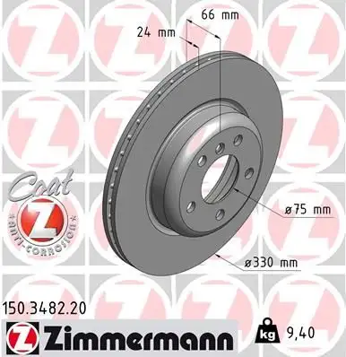 ZIMMERMANN Bremsscheibe IZIN150348220