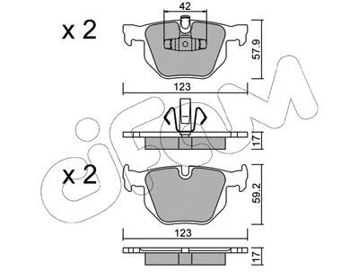 CIFAM Bremsbelagsatz, Scheibenbremse ICIM8226430