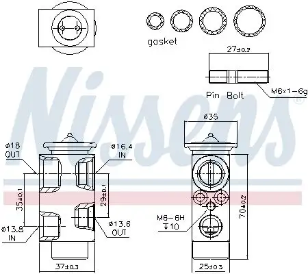 NISSENS Expansionsventil, Klimaanlage 5707286467941