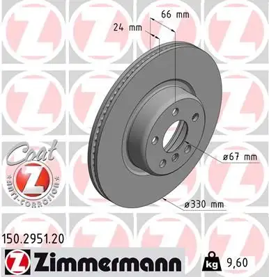 ZIMMERMANN Bremsscheibe IZIN150295120