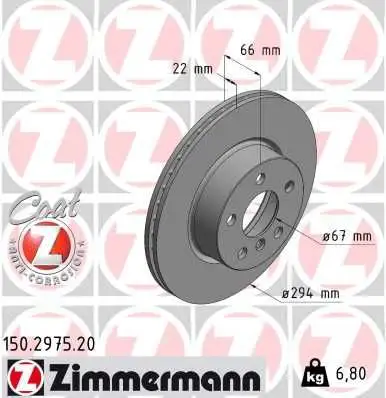 ZIMMERMANN Bremsscheibe IZIN150297520