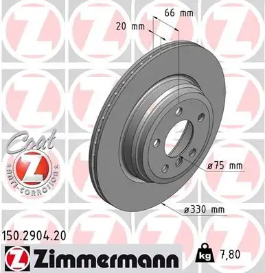 ZIMMERMANN Bremsscheibe IZIN150290420